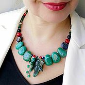 Украшения handmade. Livemaster - original item Necklace , agate,  lapis lazuli , coral. Handmade.