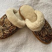 Обувь ручной работы handmade. Livemaster - original item Women`s sheepskin slippers 37. Handmade.
