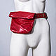 Leather Red Hip Belt Bag. Waist Bag. Lollypie - Modiste Cat. My Livemaster. Фото №4
