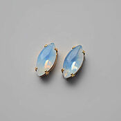 Материалы для творчества handmade. Livemaster - original item Vintage rhinestones 15h7 mm color Blue Opal. Handmade.