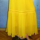 The floor-length skirt from Maliki with lace ( yellow ) 2, Skirts, Moscow,  Фото №1