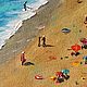 Картина Пляж Морской пейзаж масло холст 35х30. Картины. Теплые картины Елены Трофимовой (eltrofi). Ярмарка Мастеров.  Фото №6