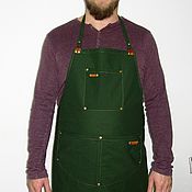 Для дома и интерьера handmade. Livemaster - original item Men`s apron for work, barbecue,workshop. Handmade.