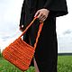 Маленькая вязаная сумка оранжевая, Сумка-торба, Кемерово,  Фото №1