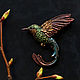 Brooch-pin: ' Sparkling Hummingbird'. Brooches. House Of The Moon Dew. My Livemaster. Фото №5