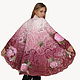Order Shawl, wrap Pink Garden embroidered. Yaga handmade clothing & textiles. Livemaster. . Ponchos Фото №3