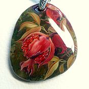 Украшения handmade. Livemaster - original item Pendants with painted Pomegranate. Handmade.