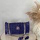 Заказать Синий клатч из рафии. Macrame_ecodecor (Оксана Куликова). Ярмарка Мастеров. . Клатчи Фото №3
