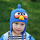 Шапка Angry Birds синяя птица, Шапки, Челябинск,  Фото №1