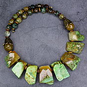 The author's work. Natural green aventurine necklace