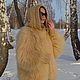 Fur coat llama with a knitted hood. Fur Coats. Zimma. Online shopping on My Livemaster.  Фото №2