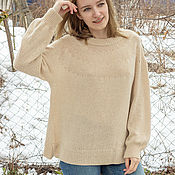 Одежда handmade. Livemaster - original item Sweater with a round yoke made of cashmere. Handmade.