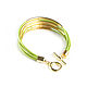 Order Leather bracelet 'Summer herbs' green leather bracelet. Irina Moro. Livemaster. . Cuff bracelet Фото №3