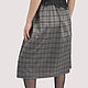 Order Grey plaid skirt office classic with lurex. Yana Levashova Fashion. Livemaster. . Skirts Фото №3