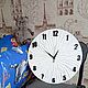 Заказать Белые настенные часы большого диаметра. Волшебное время (ClockShop) Юля ♌. Ярмарка Мастеров. . Часы классические Фото №3