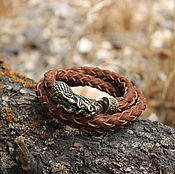 Украшения handmade. Livemaster - original item The genuine leather bracelet - Dragon. Handmade.