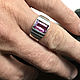 Серебряное кольцо с лиловым Турмалином 3,43 ct Рубеллит handmade. Кольца. Ведические кольца драгоценные камни (bauroom). Ярмарка Мастеров.  Фото №5