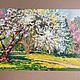  Oil painting Landscape ' Apple tree in bloom'. Pictures. Fine Art for Joy. Online shopping on My Livemaster.  Фото №2