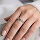 Венок Авроры с листьями и изумрудами. Кольца. Омела. Стильное серебро (organicjewelry). Интернет-магазин Ярмарка Мастеров.  Фото №2