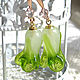 Order Murano Glass Earrings Cabbage. AfricaForever. Livemaster. . Earrings Фото №3