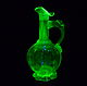 decanter. URANIUM colored glass, late 19th early 20th century HAND CARVED, Vintage interior, St. Petersburg,  Фото №1