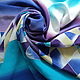 Silk scarf `Kaleidoscope` author Tatyana Agafonova
