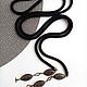 Lariat black bead harness 'Fancy Patterns'. Lariats. Tatyana Kudryavceva (KroskaBusinca). My Livemaster. Фото №4