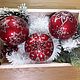 Подарки: ШАР новогодний. Черное и красное. Елочные игрушки. Ксана. Сувениры и подарки. Ярмарка Мастеров.  Фото №6