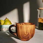 Посуда handmade. Livemaster - original item Wooden cedar mug for drinks 350 ml. C69. Handmade.
