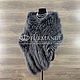 Fur stole made of natural raccoon fur in gray color, Wraps, Moscow,  Фото №1