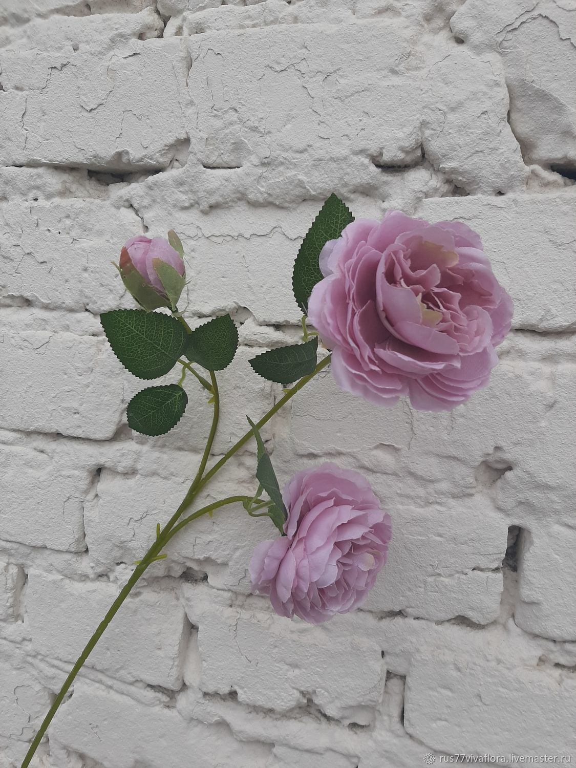 Ветка пионовидной розы, 70 см – купить на Ярмарке Мастеров – M4XNYRU ...