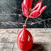 Для дома и интерьера handmade. Livemaster - original item Interior red vase. Handmade.