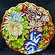 Винтаж: Интерьерная ТАРЕЛКА  КЛУАЗОНЕ  CLOISONNE  Ручная работа  Китай. Тарелки декоративные винтажные. Чердак дяди Рико. Ярмарка Мастеров.  Фото №5