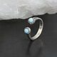 Order Obsidian Onyx Turquoise Silver Ring 925 GA0102. Sunny Silver. Livemaster. . Rings Фото №3