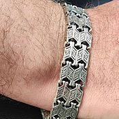Украшения handmade. Livemaster - original item Cuff bracelet: BS 040 Double Link Bracelet. Handmade.