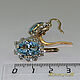 Earrings 'Topaz oval (fantasy)- chamomile' gold 585, topaz. VIDEO. Earrings. MaksimJewelryStudio. My Livemaster. Фото №5