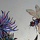Paintings: watercolor botanical illustration of THISTLE and DRAGONFLY. Pictures. pictures & decor of TanyaSeptember. My Livemaster. Фото №5