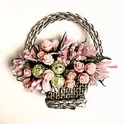Украшения handmade. Livemaster - original item Brooch-pin: Basket. Handmade.