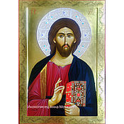 Картины и панно handmade. Livemaster - original item Icon Of Christ The Saviour, Lord Almighty, Pantocrator, Temple. Handmade.