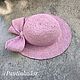 Шляпа с бантом  из рафии Bow_hat. Шляпы. Сумки из рафии. Интернет-магазин Ярмарка Мастеров.  Фото №2