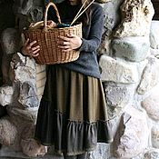 Одежда ручной работы. Ярмарка Мастеров - ручная работа Falda de lana con bolsillos. Handmade.