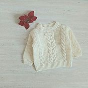 Одежда детская handmade. Livemaster - original item Children`s knitted sweater 80/86. Handmade.