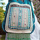 Уникальная бирюзовая кожаная сумка "Turquoise Hmong". Классическая сумка. HolyCowChic. Интернет-магазин Ярмарка Мастеров.  Фото №2
