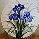 Plates decorative: ' Irises', Decorative plates, Minsk,  Фото №1