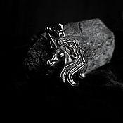 Украшения ручной работы. Ярмарка Мастеров - ручная работа Unicorn — steel pendant on a chain. Handmade.