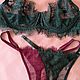 Комплект нижнего белья в винном цвете. Комплекты белья. Natali Lingerie / Нижнее бельё ручной работы!. Ярмарка Мастеров.  Фото №4