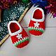 ' christmas' peds knitted newborn toddler, Babys bootees, Tyumen,  Фото №1