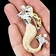 Brooch-pendant 'Gift of the mermaid' silver, gilding, Brooches, Voronezh,  Фото №1