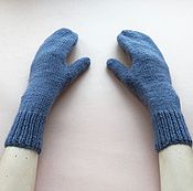 Аксессуары handmade. Livemaster - original item Knitted wool mittens. Handmade.