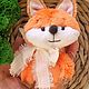 Лисичка-игрушка-брелок. Мягкие игрушки. @kukolkimarinki @manya.knits. Интернет-магазин Ярмарка Мастеров.  Фото №2